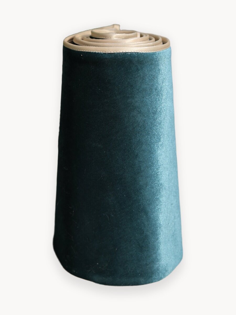 Корзина под елку 210-230см (d74см, h24см), Бархат, цвет изумруд 222