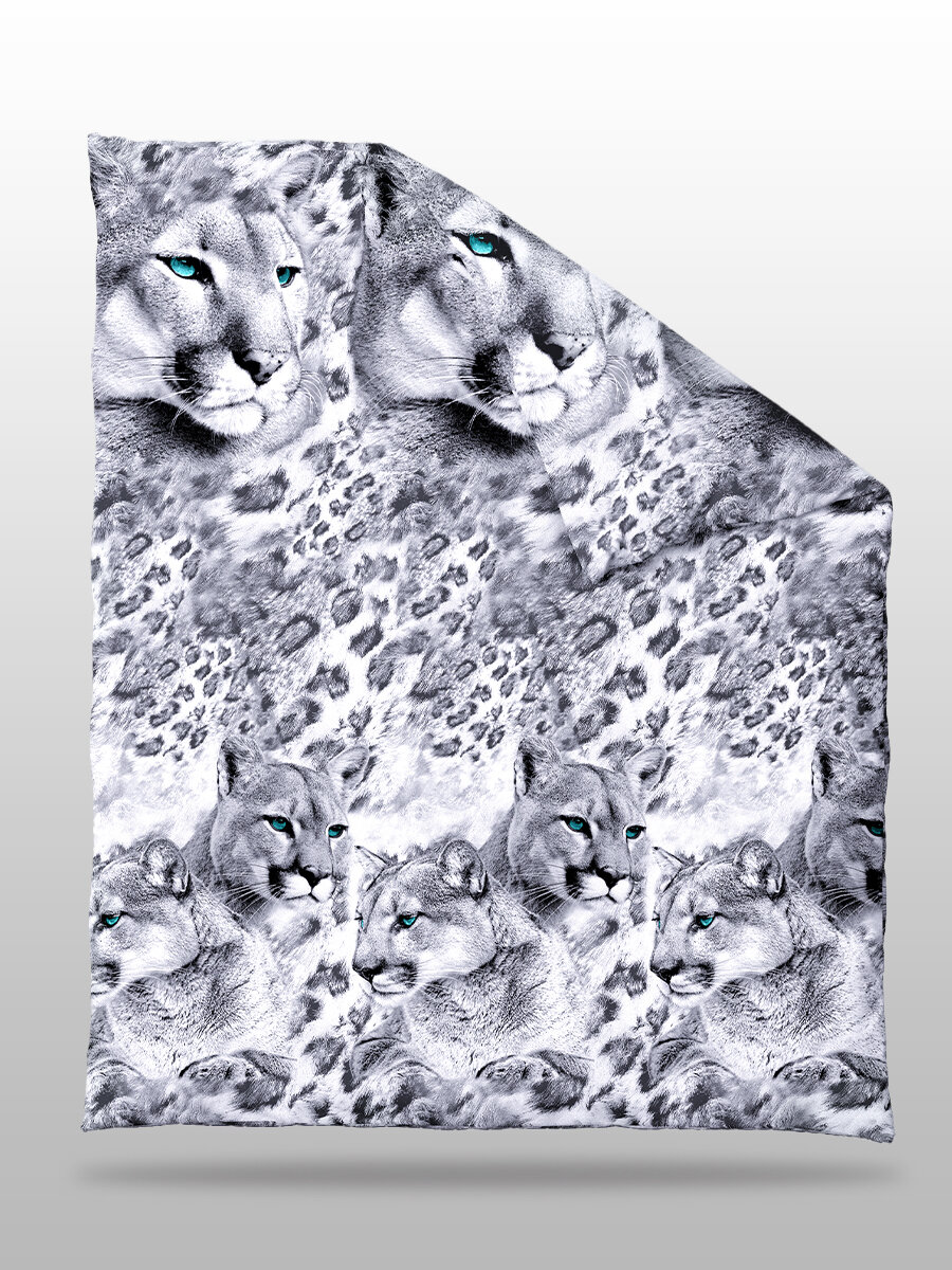 Пододеяльник Василиса 1,5-спальный 145х215 см, Бязь, хлопок 100%, Пумы