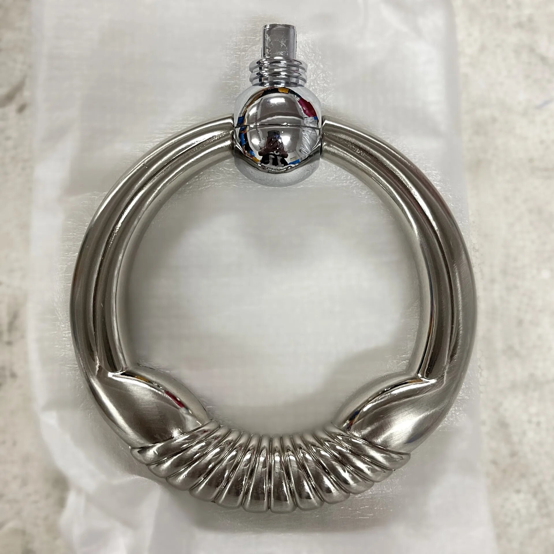 XJIUDA Европейский минималистичный кольцевой молоток из цинкового сплава 3197-Chrome