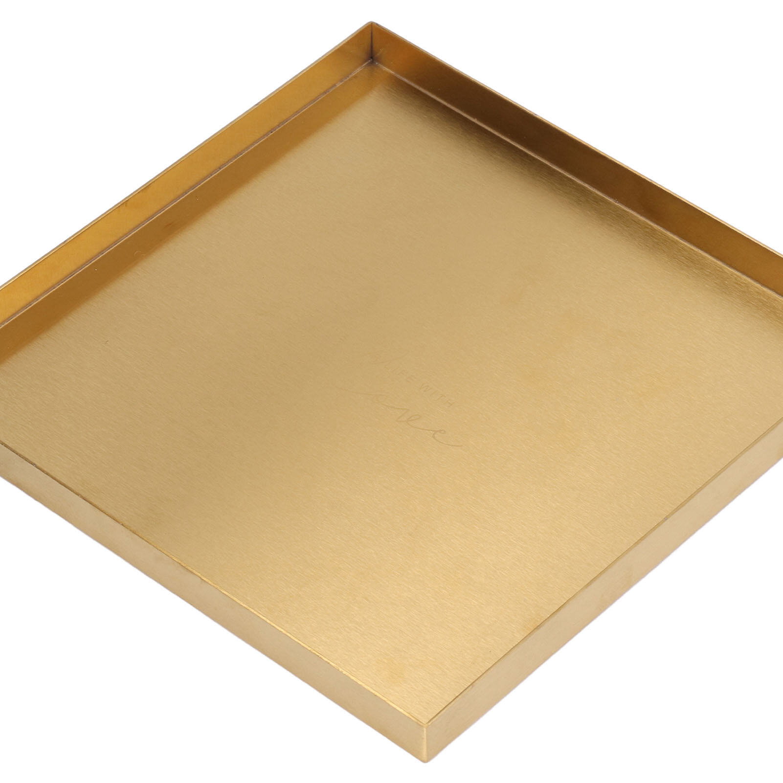 Изображение Поднос из нержавеющей стали, поднос для ювелирных изделий, позолоченный ящик для хранения косметики, подходящий для напитков, завтраков, баров, ресторанов, декоративный поднос