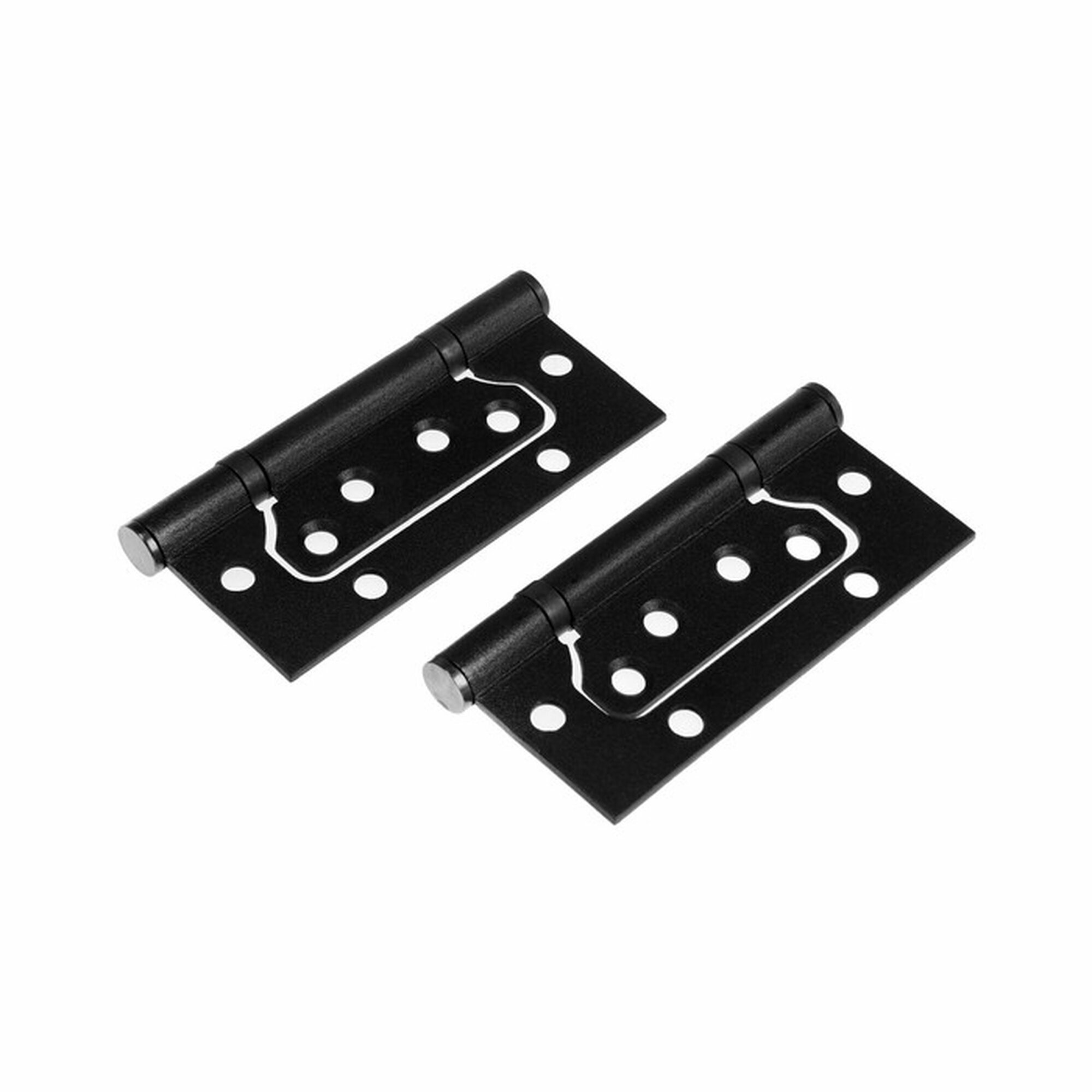 Петля-бабочка тундра 100х70х2.0 мм универсальная без врезки цвет черный 2 шт.