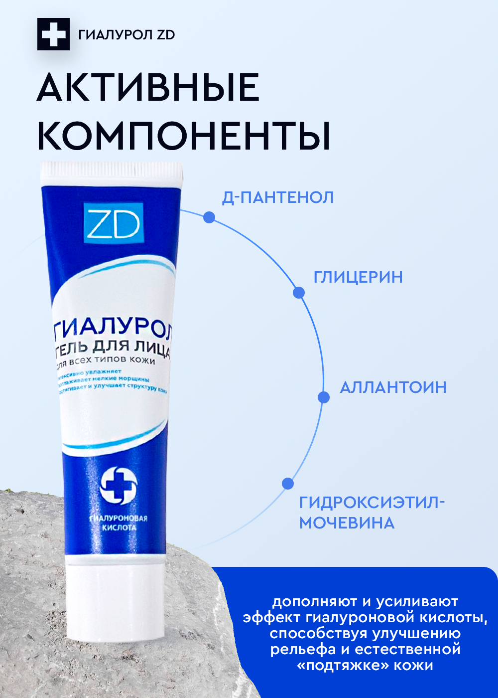 Гиалурол ZD Гель для лица с гиалуроновой кислотой, 2 штуки по 50 мл — фото 1