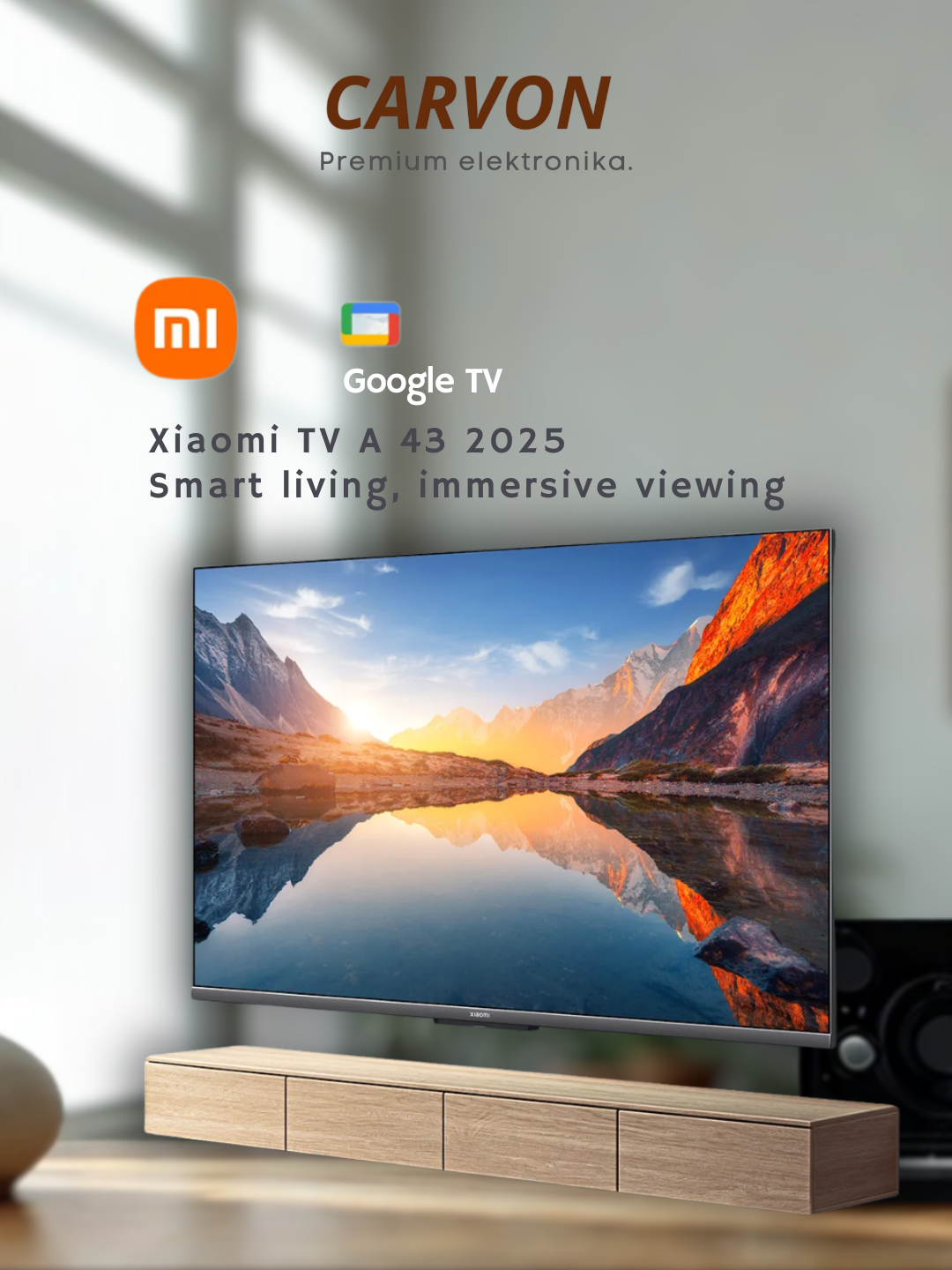 Телевизор Xiaomi A 43 дюйма (2025) Smart Life, захватывающий просмотр, дисплей 4K HDR с технологией сглаживания движения Carvonshop — официальная гарантия