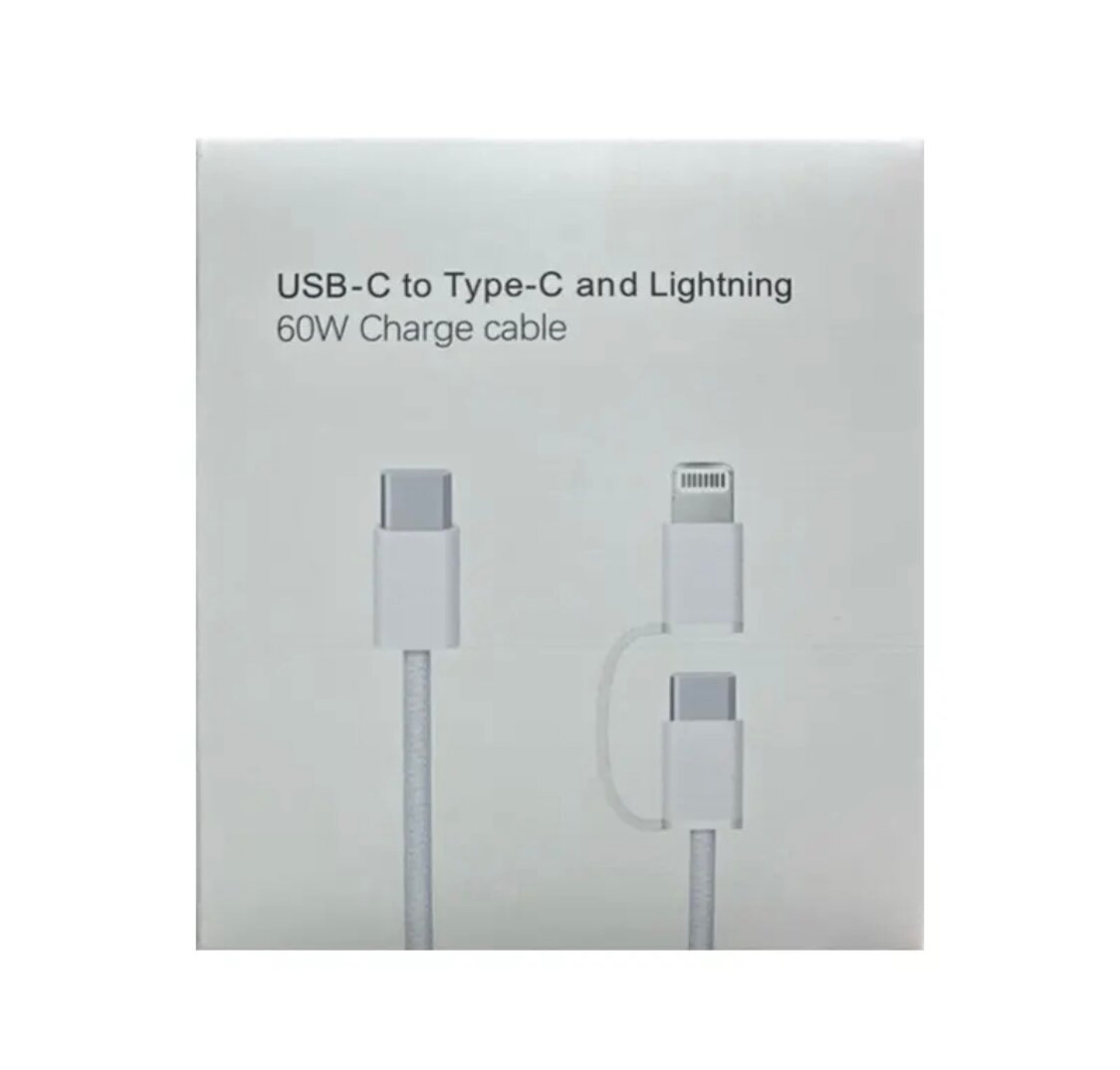 Кабель USB‑C to, Type‑C и Lightning 60W, (хорошее качество). — фото 1
