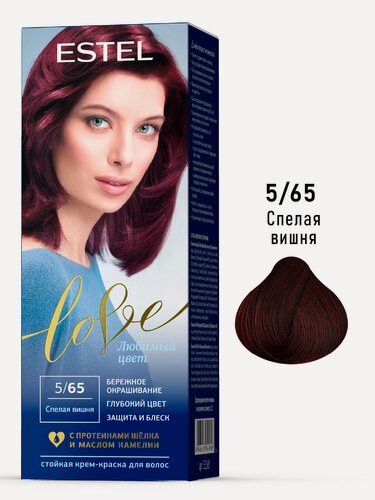 Изображение товара Краска для окрашивания волос ESTEL Love 5.65 спелая вишня 50+50+15 мл