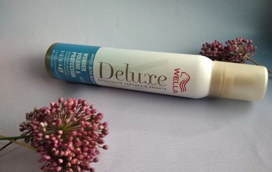 Мусс для укладки Wella Deluxe Wonder volume & protection, 200мл — фото 1