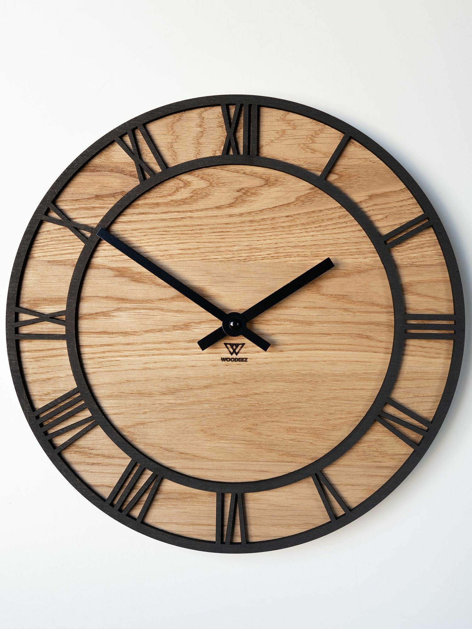 Часы настенные деревянные ручной работы в стиле лофт с тихим механизмом