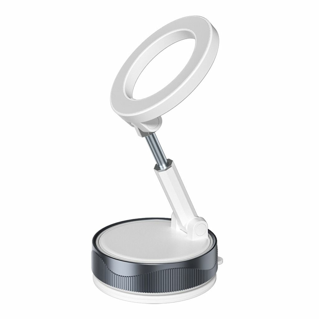 Вакуумный адсорбционный магнитный автомобильный держатель для мобильного телефона X27-пистолет белого цвета