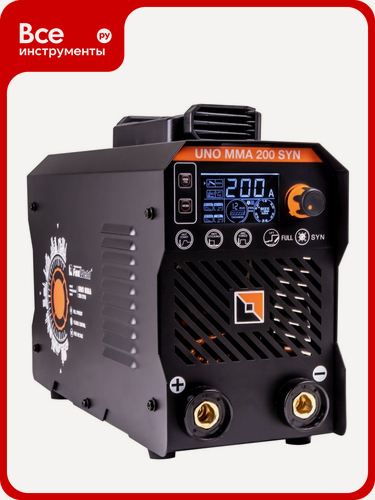 Изображение товара Сварочный инвертор Foxweld UNO MMA 200 SYN 8542, 200 А, с дисплеем, антизалипанием и синергией для профессионального исп