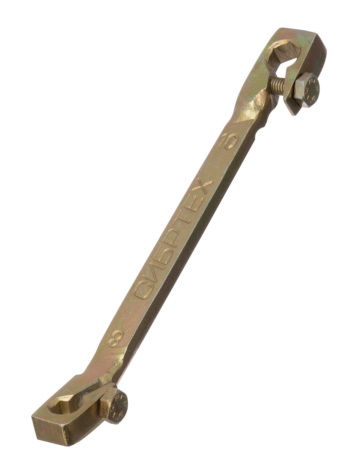 Ключ прокачной Сибртех 8x10 мм, прямой, из углеродистой стали, 14266