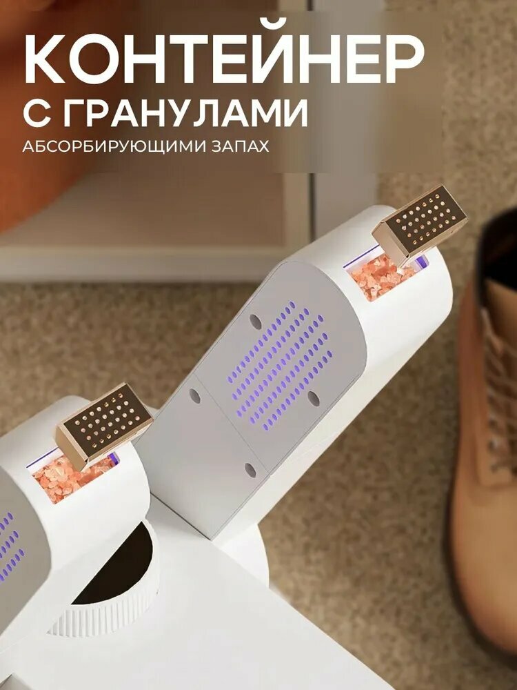 Сушилки Для Обуви Xiaomi Электрическая сушилка для обуви с таймером Xiaomi Bенеart H200 EU белая. Антибактериальная сушка обуви