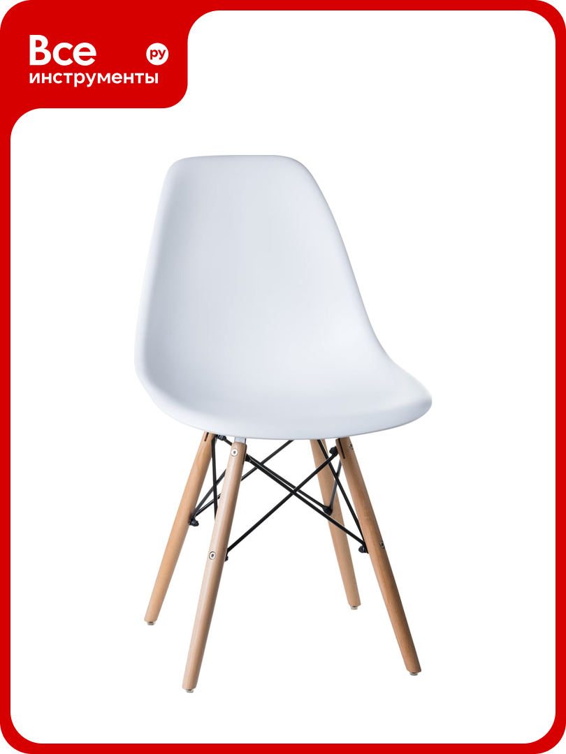 Стул обеденный DOBRIN DSW (цвет сиденья белый (W-02) цвет основания светлый бук) LMZL-PP638_LB-MTR_P-W-02