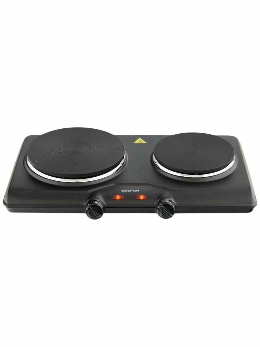 Плитка электрическая BOSFOR HPCI 204 MB чугун 2 конфорки чёрная