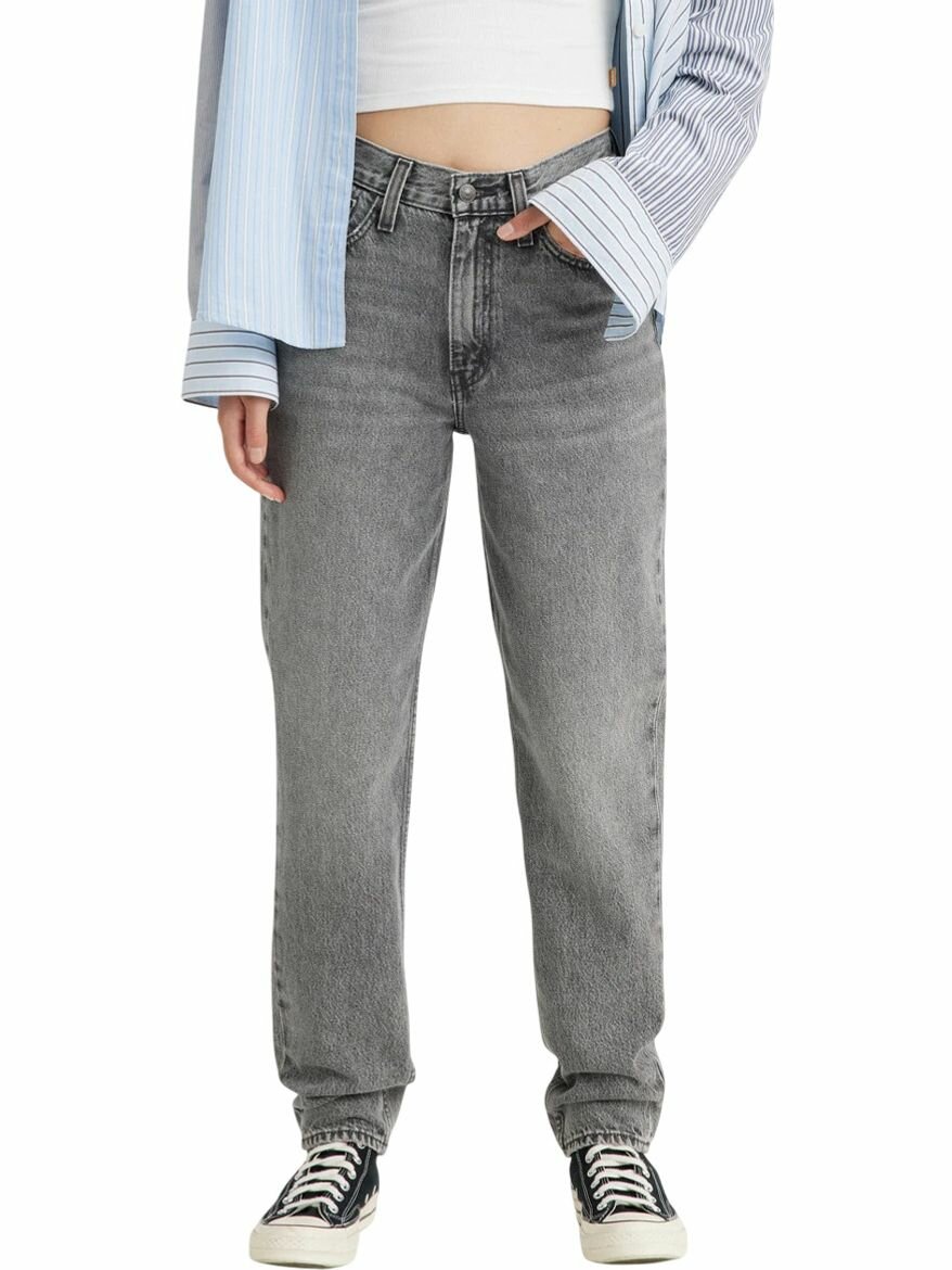 Джинсы мом Levi's Women 80s Mom Jeans, размер 25/28, серый