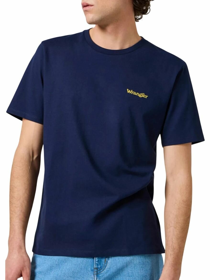 Футболка Wrangler Men Logo Tee, размер S, cиний