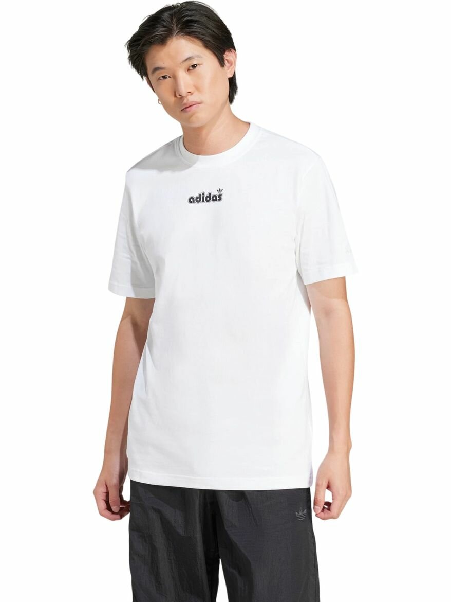 Футболка adidas Graphic Tee, размер L, белый,