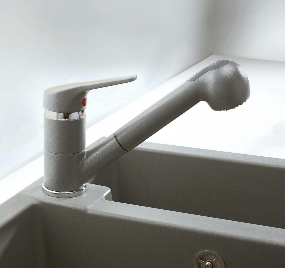 Смеситель для кухни ALVEUS AM 20 PS A06 ALUMINIUM