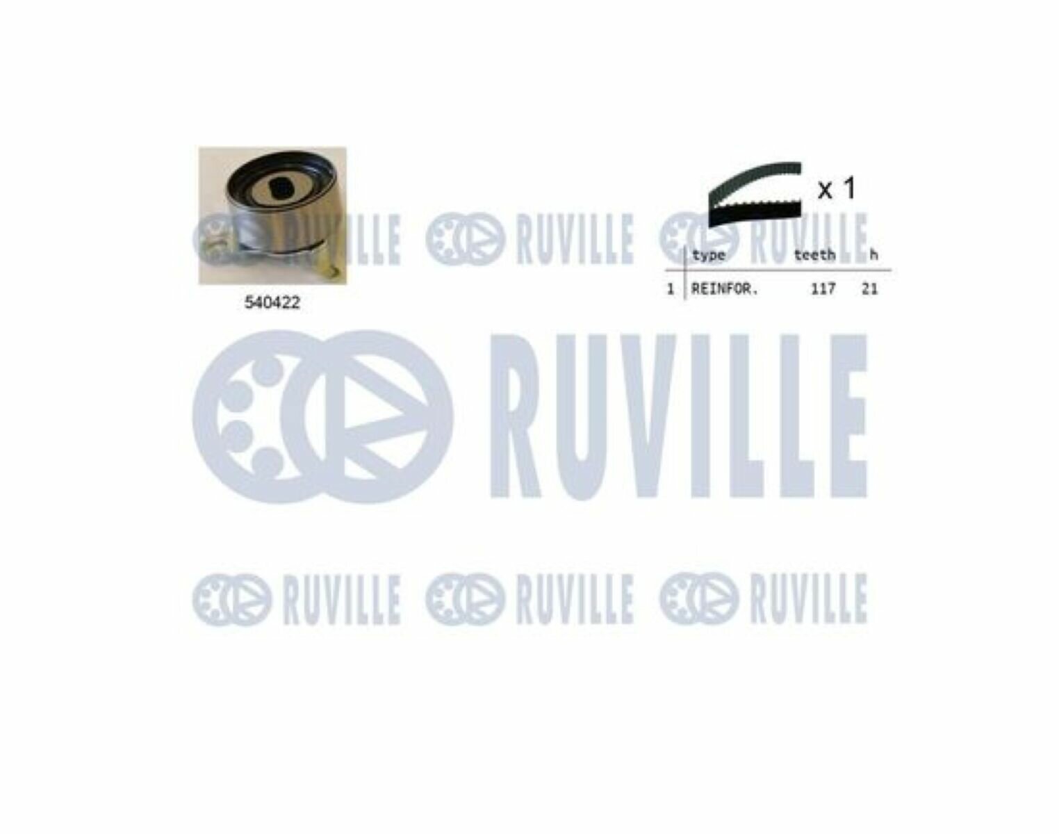 Комплект Грм Toyota Corolla/Carina E/Rav4/Avensis 1.6I 1992 => (Ролик 1Шт+Ремень117X21)(Ruville 550215)