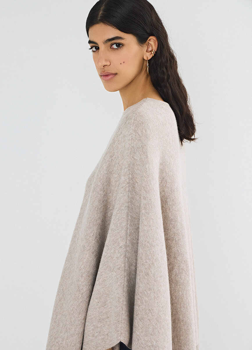 Пончо O'STIN, размер One Size, светло-бежевый