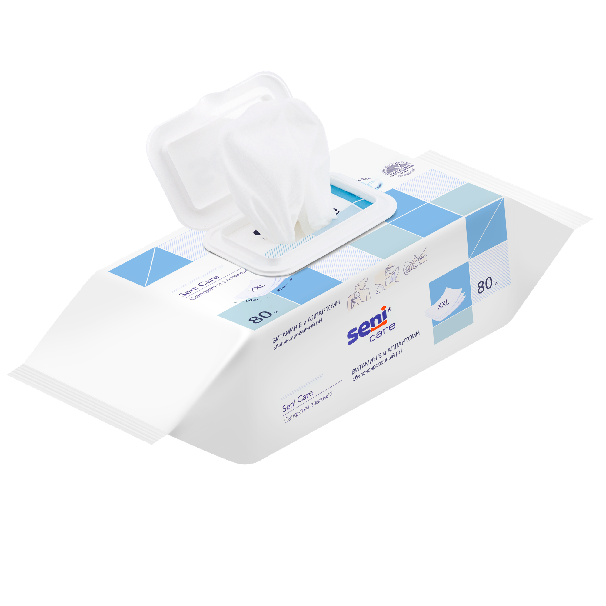 Салфетки Seni (Сени) влажные Care С витамином Е и аллантоином 48 шт. TZMO S.A. - фото №2