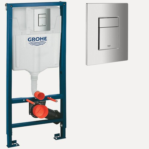 Изображение товара Инсталляция для подвесного унитаза Grohe Solido 38811000 с кнопкой смыва