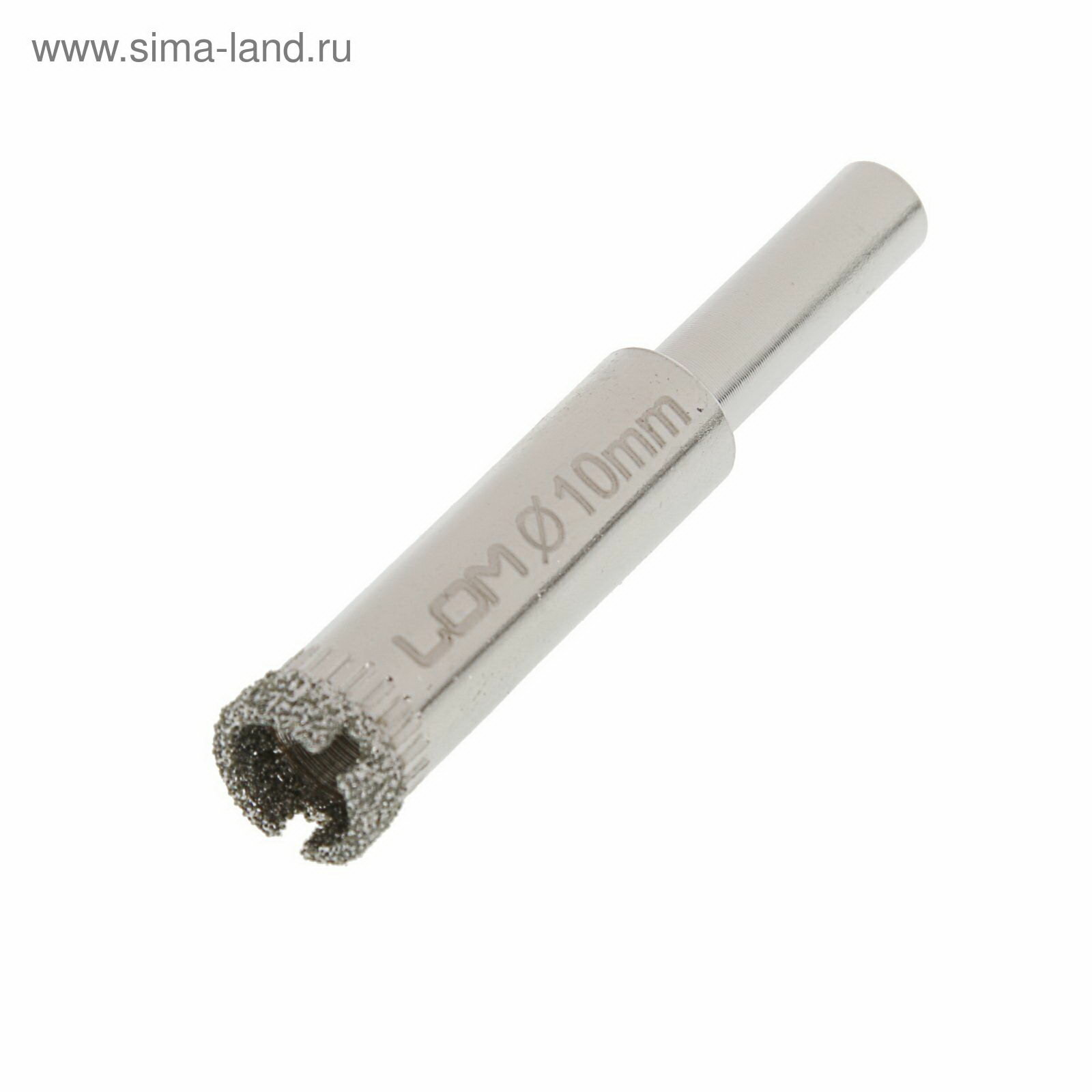 Сверло алмазное по стеклу и керамике цилиндрический хвостовик 10x55 мм