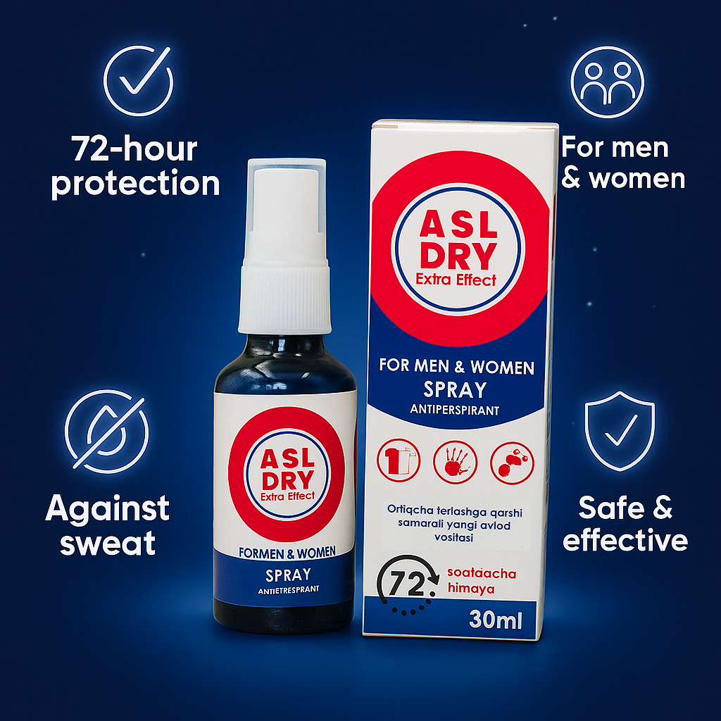 ASL DRY Антиперспирант , защита 72 ч, маленький размер, без следов