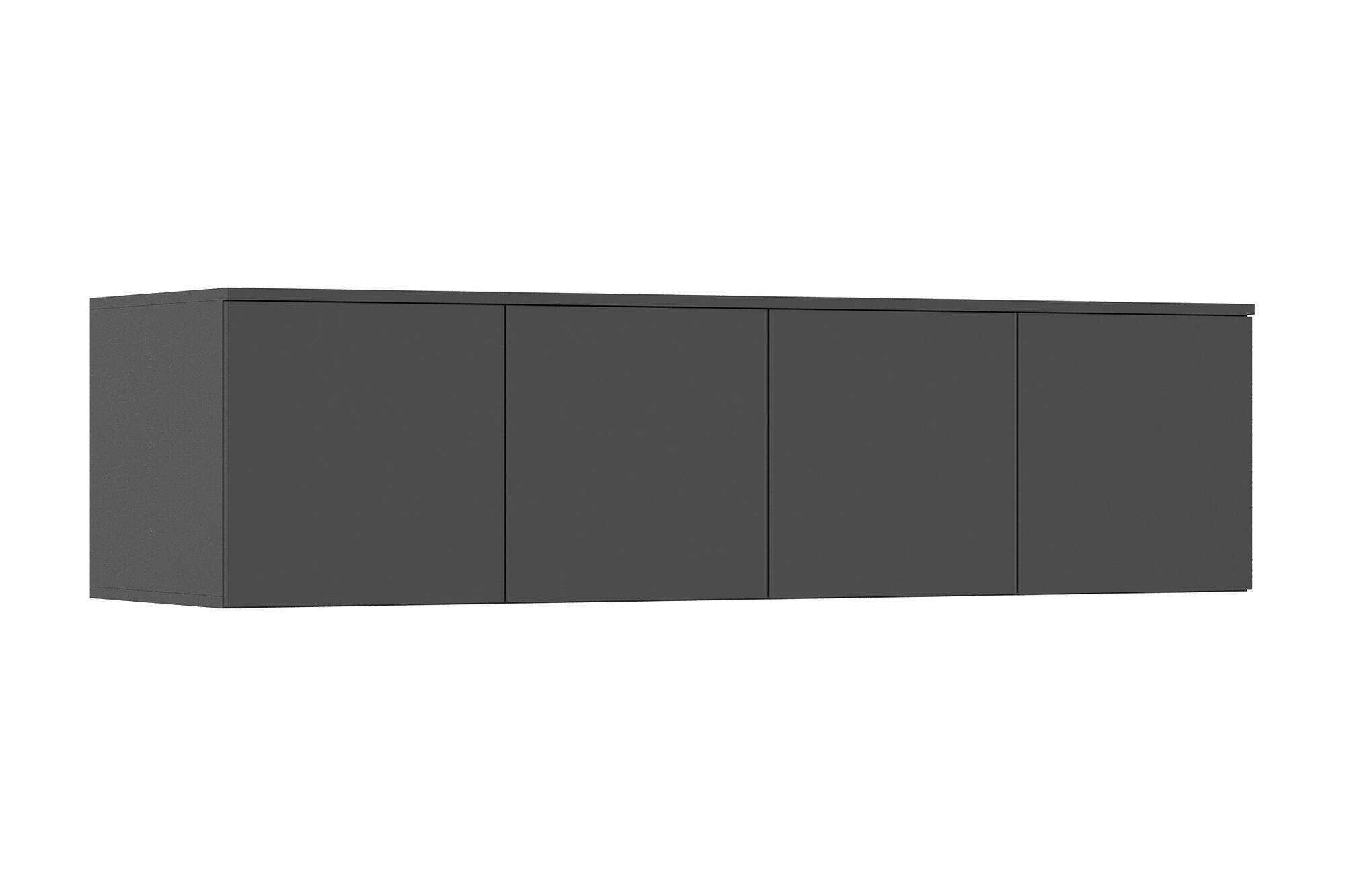 Антресоль на шкаф Нонтон Норд 160x51x41 см 4 двери графит