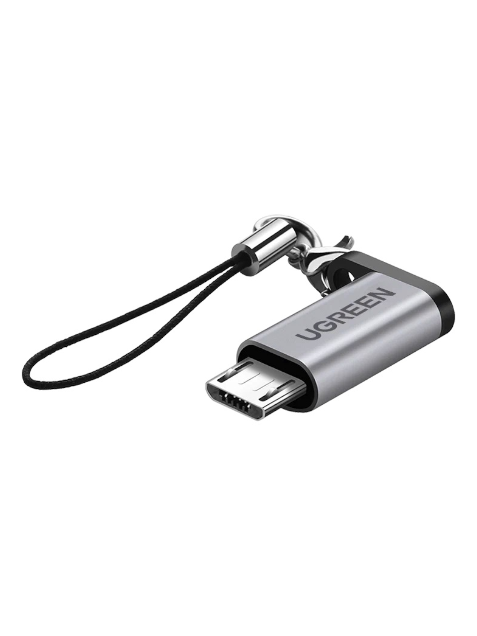 Адаптер UGREEN US282 50590_ USB Type-C to micro USB, цвет: серый