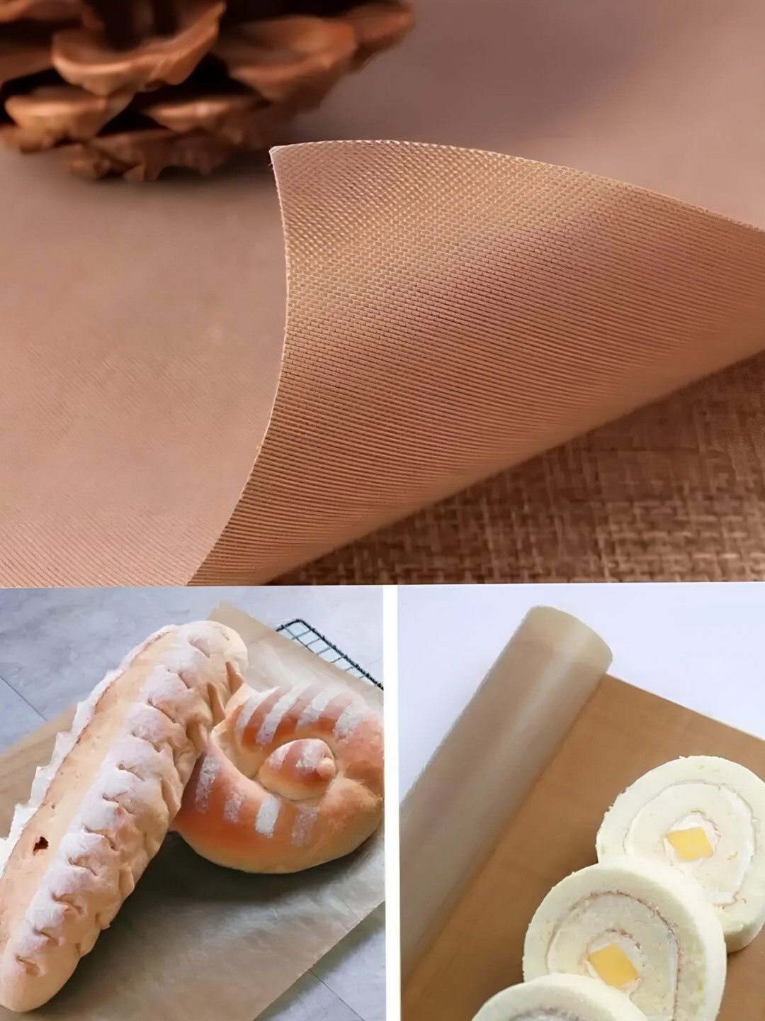 Пергамент, антипригарный, многоразовый, тефлоновый, 40x60 см — фото 1