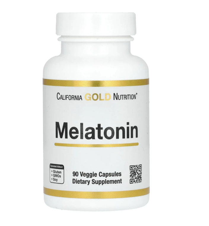 Мелатонин California Gold Nutrition, для сна, 3мг, 90 капсул