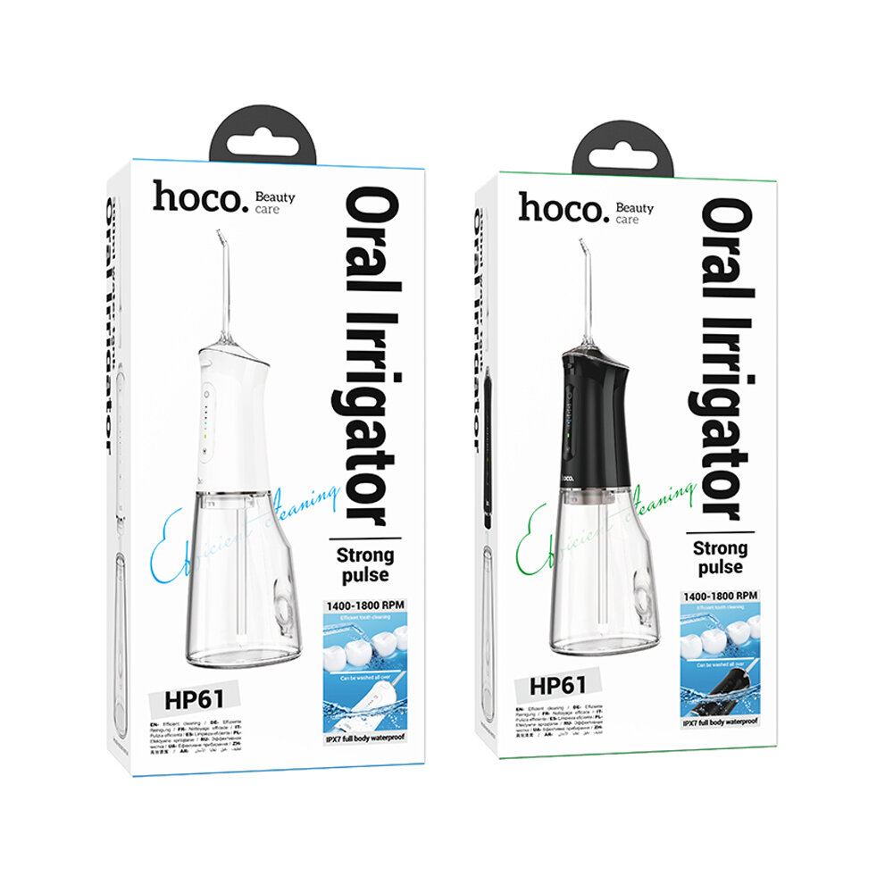 Ирригатор HOCO HP61, портативный, беспроводной, 390мл, 5 режимов