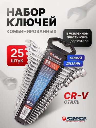 Изображение товара Набор ключей гаечных комбинированных 25 предметов