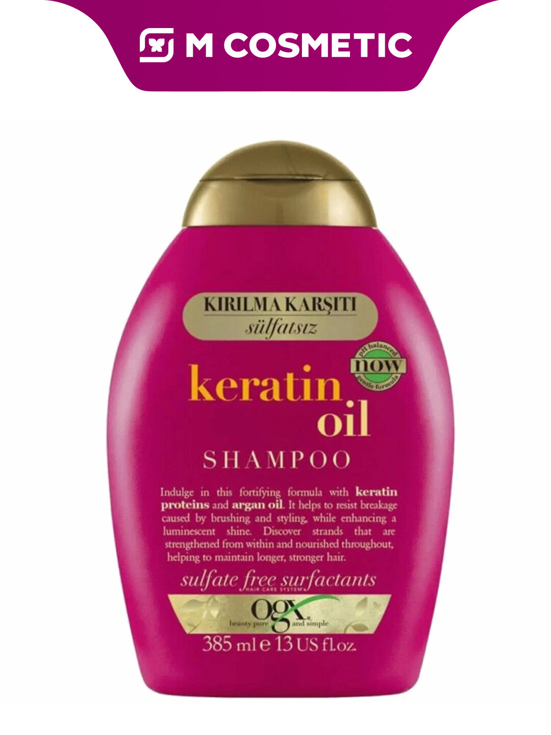 Шампунь OGX "Кератиновое Масло", для укрепления волос, 385мл