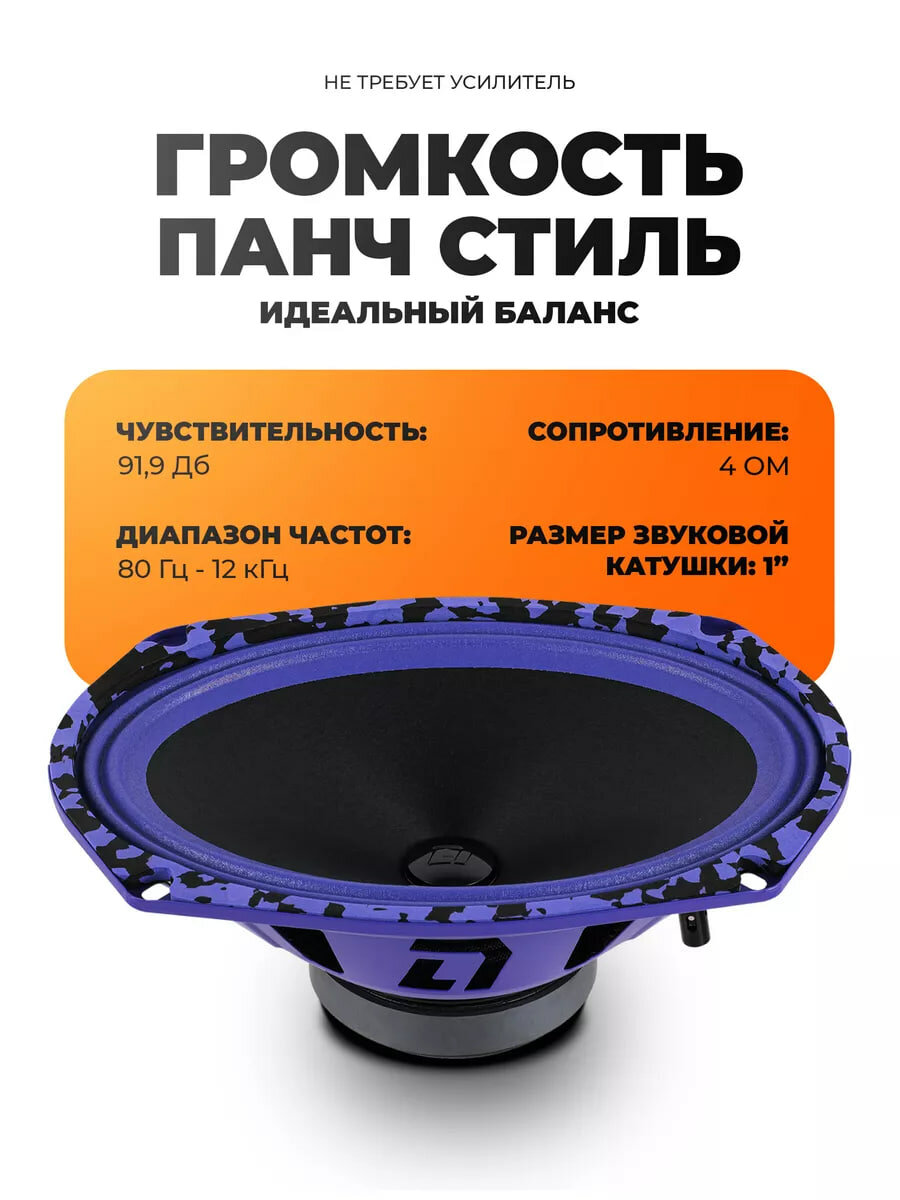 Динамики эстрадные DL Audio Piranha 69 V.2, овальные, 15х23 см, 2 шт — фото 1