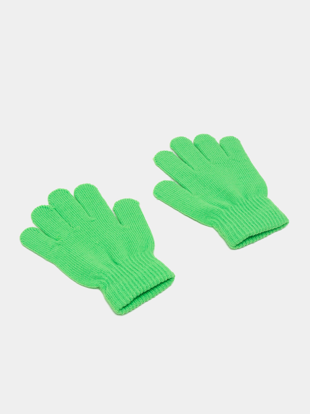Перчатки  для детей, размер 15, лайм — фото 1