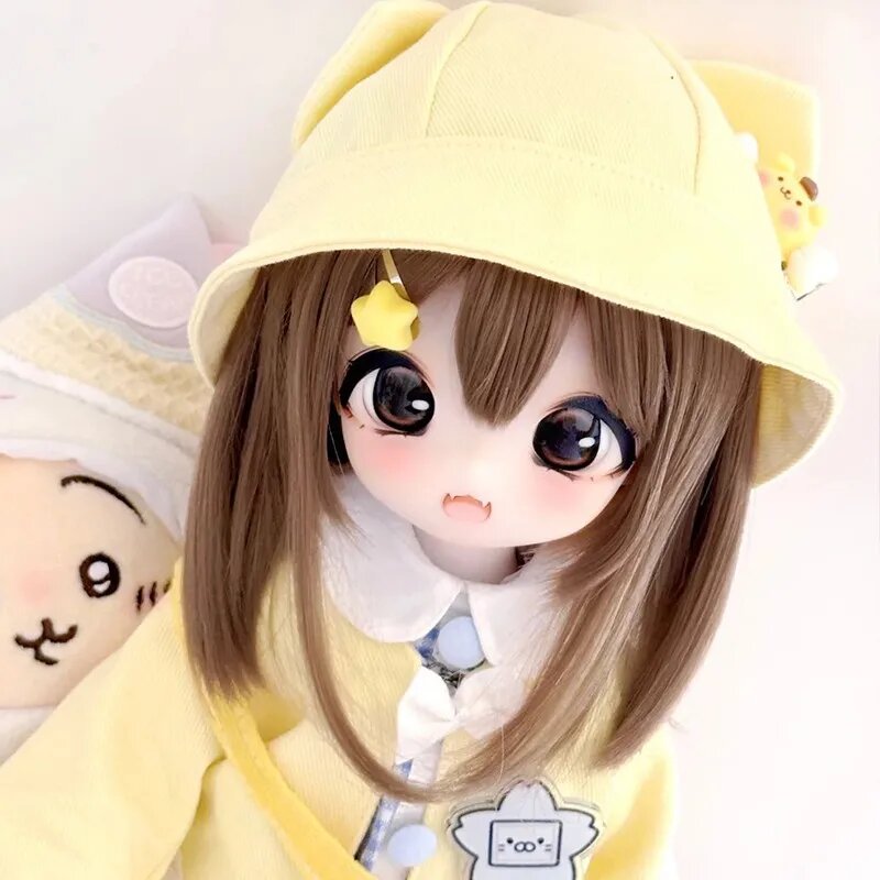 Шарнирная кукла BJD 1/4 медведь полимер Желтый, makeup Nude Doll, Normal Skin