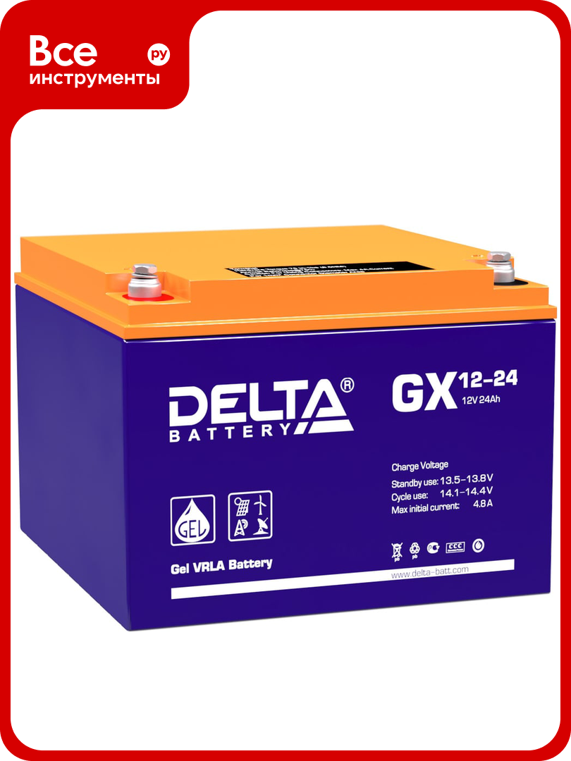 Батарея аккумуляторная Delta GX 12-24