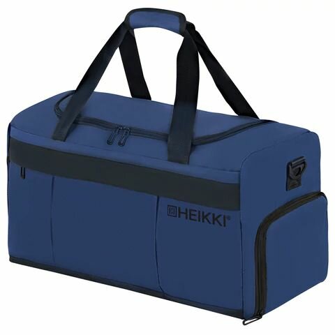 Сумка спортивная HEIKKI MOVE PLUS (хейки), отделение для обуви, синяя, 28х50х23 см, 273897