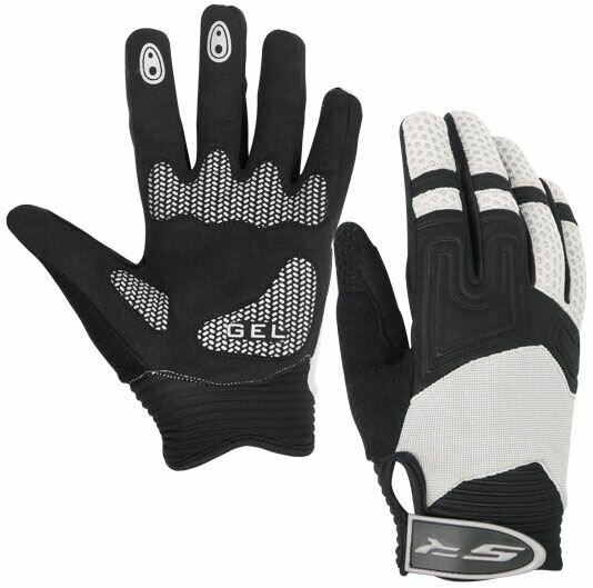 Велоперчатки PDM-365 для MTB полноразмерные серо-чёрные p.M