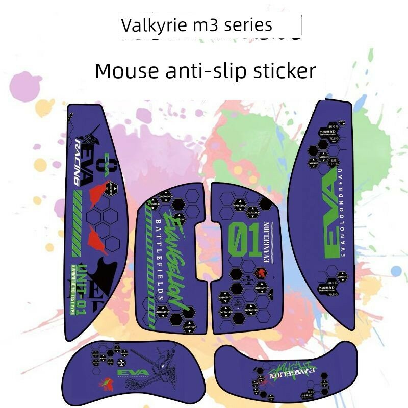 Valkyrie M3/M3Pro мышь анти-скольжение наклейка - Евангелион ЭВА ромбовидный узор, ультратонкий, влагостойкий,