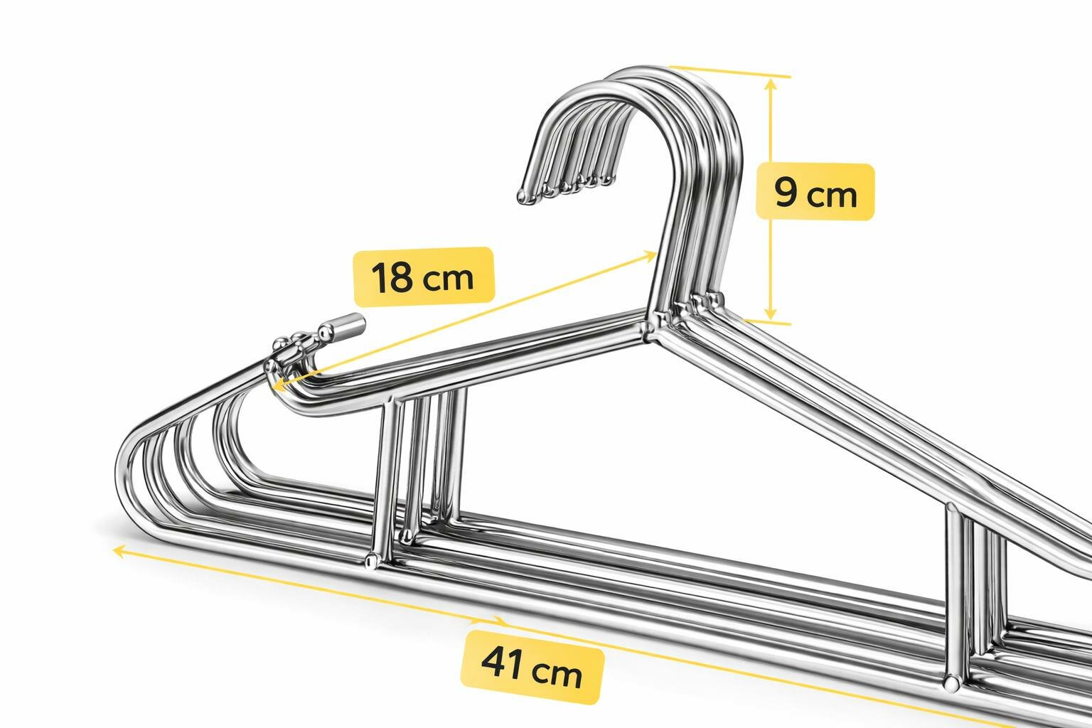 Набор металлических вешалок-плечиков для тяжелой одежды, 6 шт. — фото 1