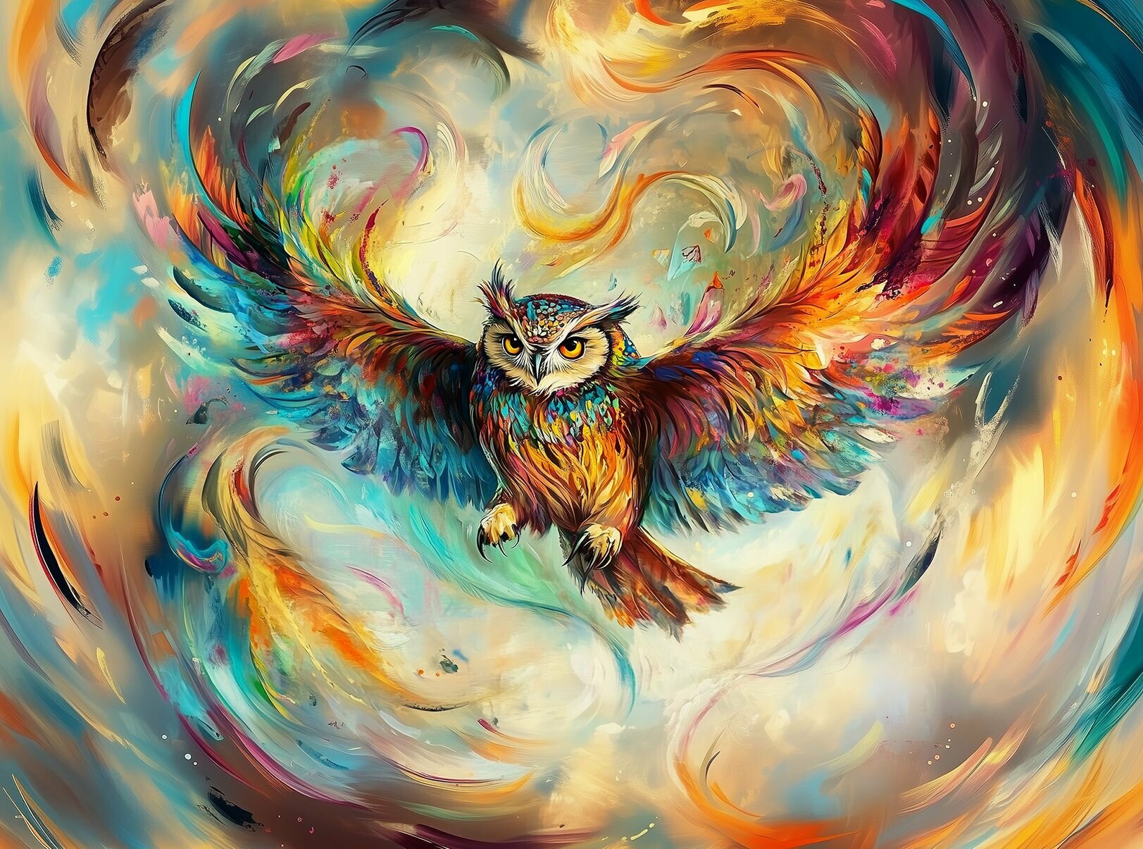 Пазл Алма мини 150 деталей. Разноцветная сова — фото 1