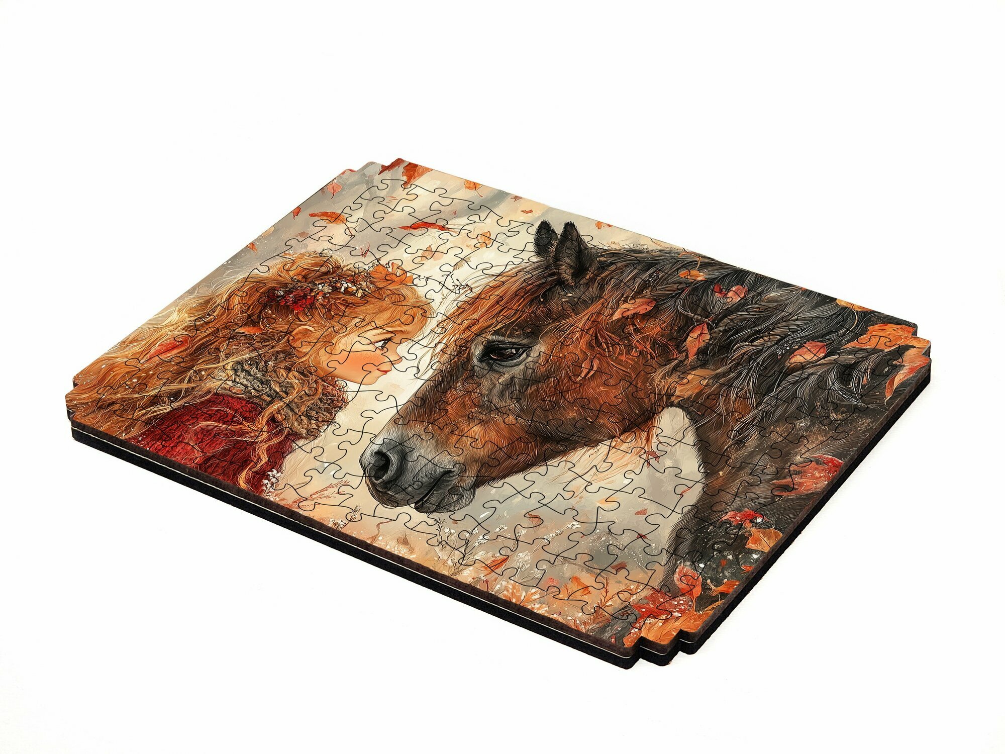 Пазл Алма мини 150 деталей. Девочка и лошадь — фото 1