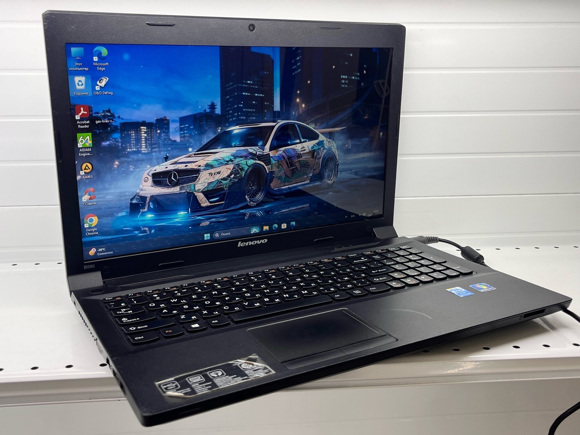 Ноутбук Lenovo B590, 15.6'', 1366x768, SSD 128 ГБ, Pentium B960, RAM 4 ГБ, Intel HD Graphics 2000, Windows 11