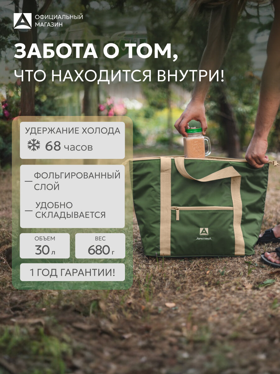 Сумка холодильник Арктика для еды 30 л/3100 для обеда, ланча