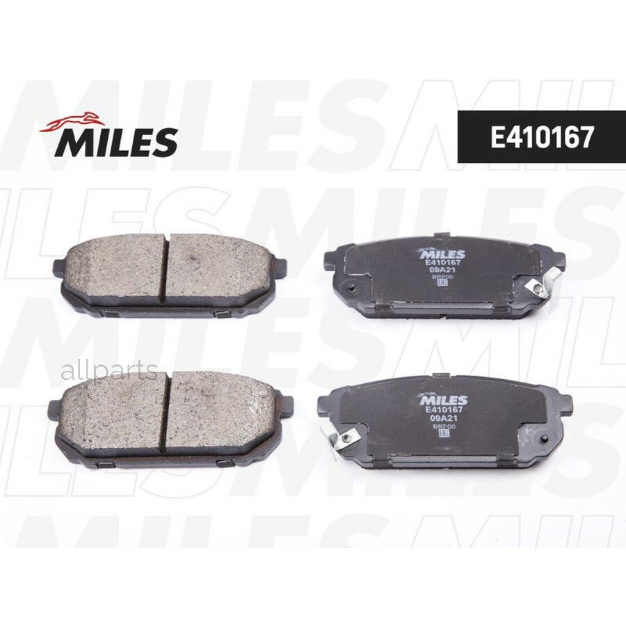 MILES E410167 Колодки тормозные KIA SORENTO (JC) 2.4-3.5 02- задние