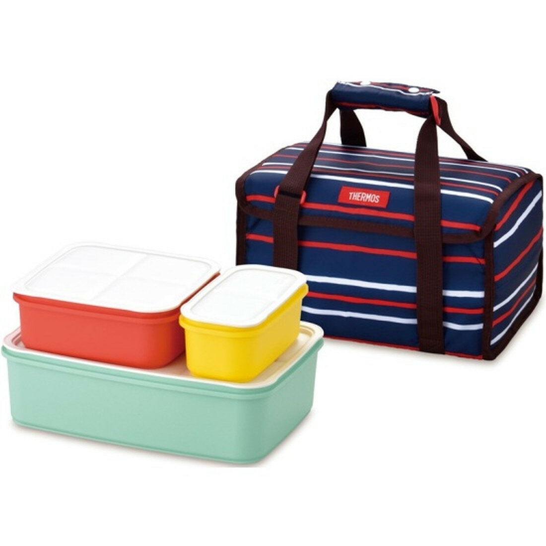 Термосумка с контейнерами для еды Thermos DJF-4003 NVY 2.55л, 0.95л, 0.42л
