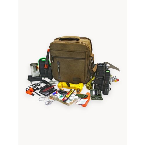 Набор выживания (ЧС и Автоном) №1 Улучшенный, 26 предметов / аварийный набор для выживания / походный комплект туриста