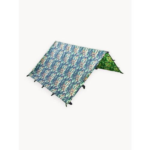 Тент туристический, JEONIX, двухскатный, водонепроницаемый (4 х 3.5 м) камуфляж